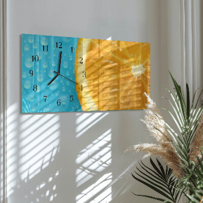 Horloge rectangulaire horizontale Orange
