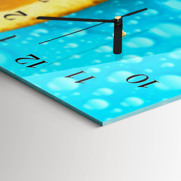 Horloge rectangulaire horizontale Orange
