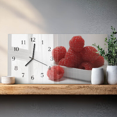 Horloge rectangulaire horizontale Framboises