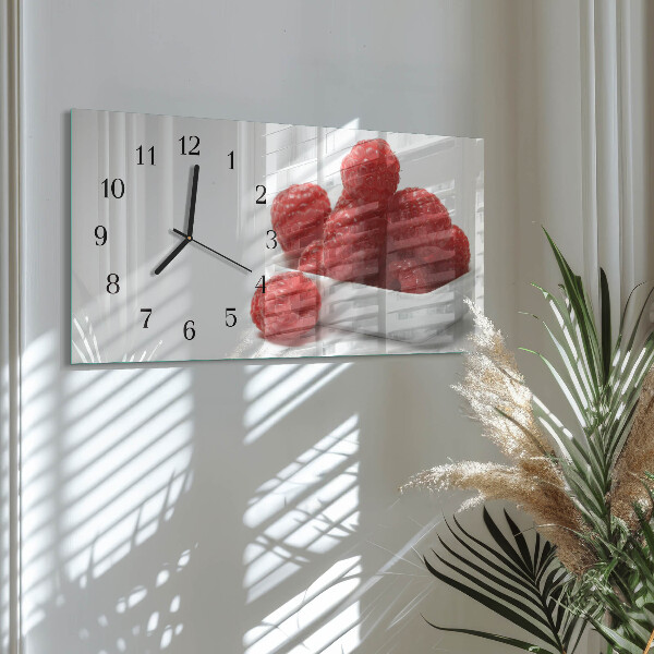 Horloge rectangulaire horizontale Framboises