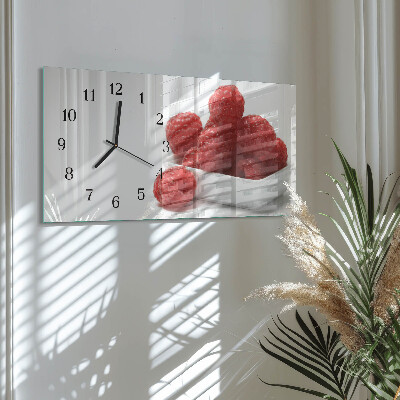 Horloge rectangulaire horizontale Framboises