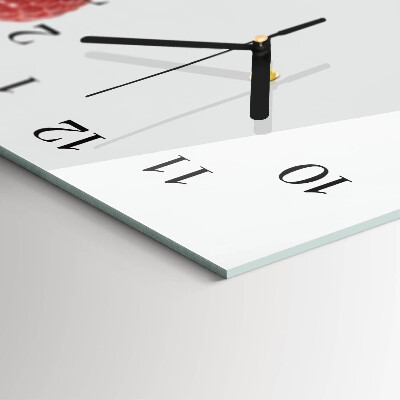 Horloge rectangulaire horizontale Framboises