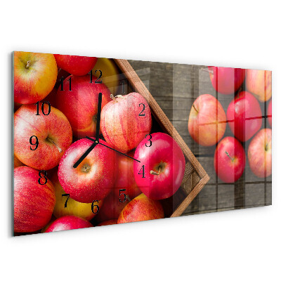 Horloge rectangulaire horizontale Pommes