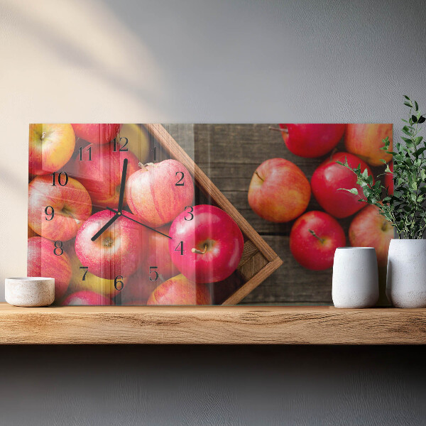 Horloge rectangulaire horizontale Pommes
