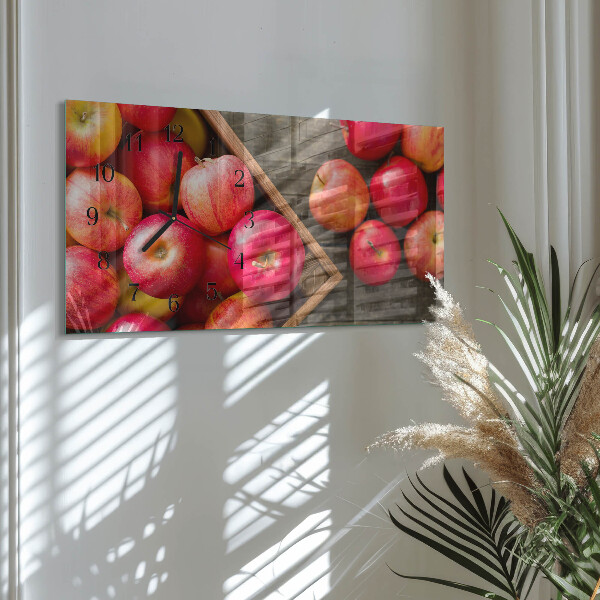 Horloge rectangulaire horizontale Pommes