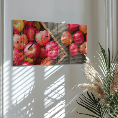 Horloge rectangulaire horizontale Pommes