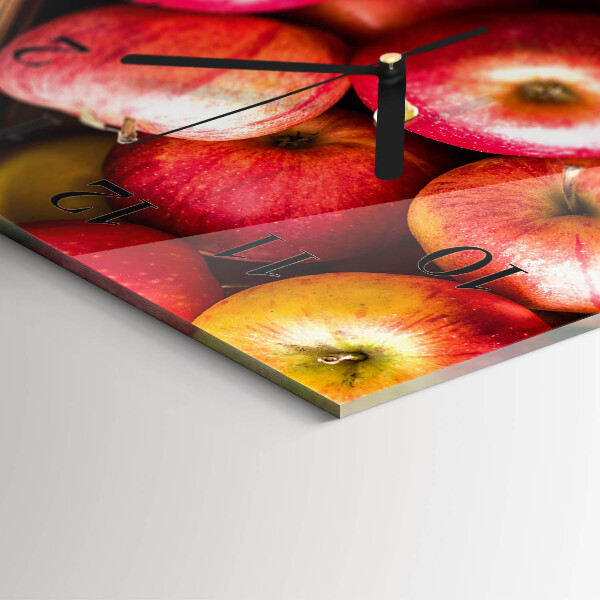 Horloge rectangulaire horizontale Pommes