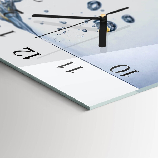 Horloge rectangulaire horizontale Citron Dans L'Eau