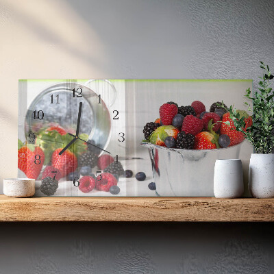 Horloge rectangulaire horizontale Fruits Des Bois