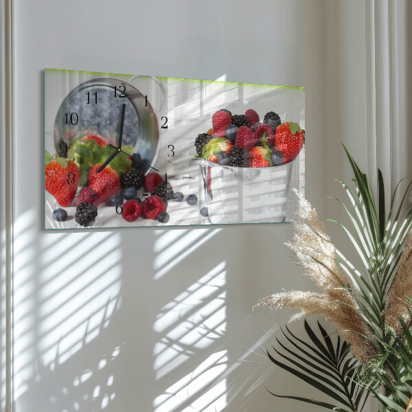 Horloge rectangulaire horizontale Fruits Des Bois