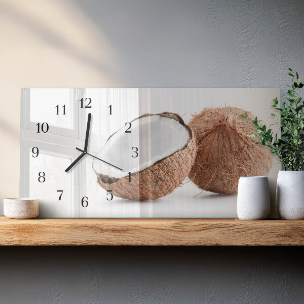 Horloge rectangulaire horizontale Noix De Coco
