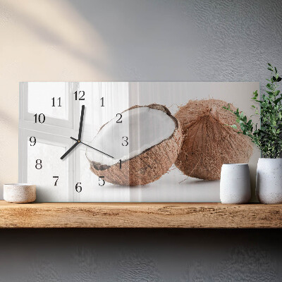 Horloge rectangulaire horizontale Noix De Coco