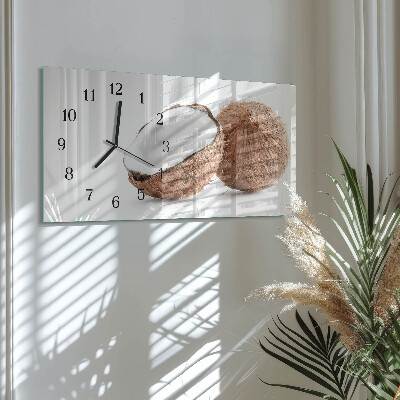 Horloge rectangulaire horizontale Noix De Coco