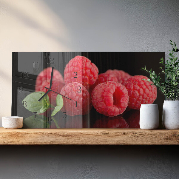 Horloge rectangulaire horizontale Framboises