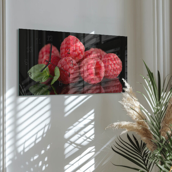 Horloge rectangulaire horizontale Framboises