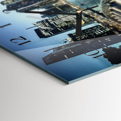 Horloge rectangulaire horizontale La Ville La Nuit