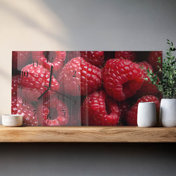 Horloge rectangulaire horizontale Framboises