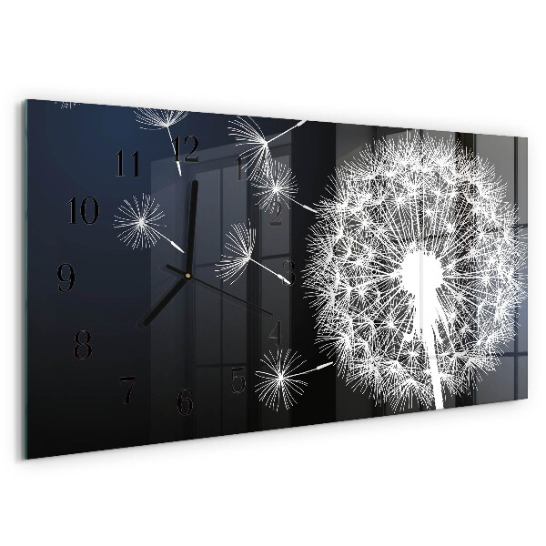 Horloge rectangulaire horizontale Pissenlit