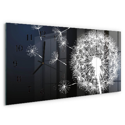 Horloge rectangulaire horizontale Pissenlit
