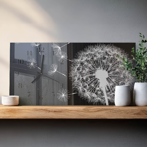 Horloge rectangulaire horizontale Pissenlit