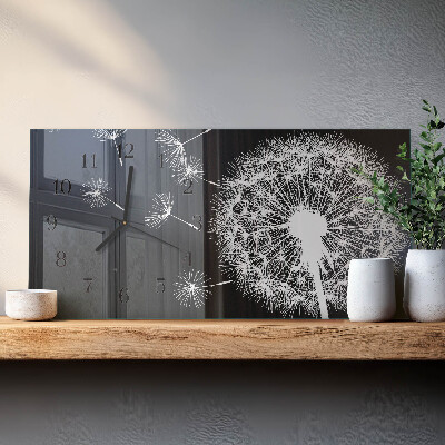 Horloge rectangulaire horizontale Pissenlit