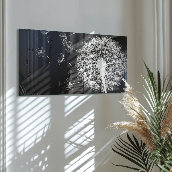 Horloge rectangulaire horizontale Pissenlit
