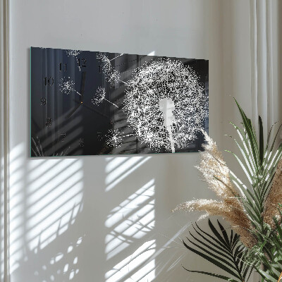 Horloge rectangulaire horizontale Pissenlit