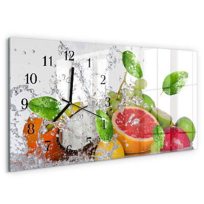 Horloge rectangulaire horizontale Fruits Sur L'Eau