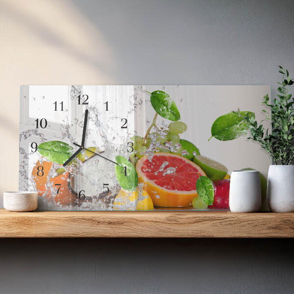 Horloge rectangulaire horizontale Fruits Sur L'Eau