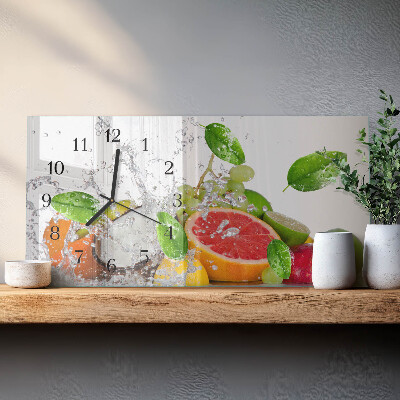 Horloge rectangulaire horizontale Fruits Sur L'Eau