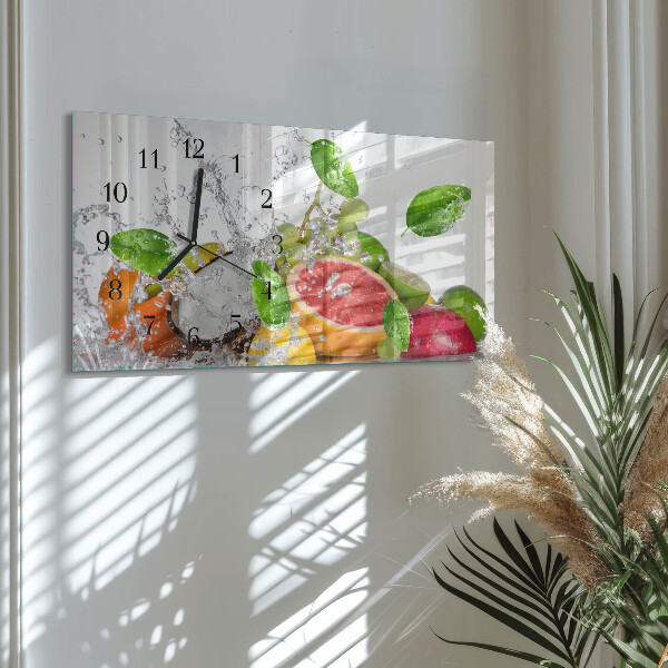 Horloge rectangulaire horizontale Fruits Sur L'Eau