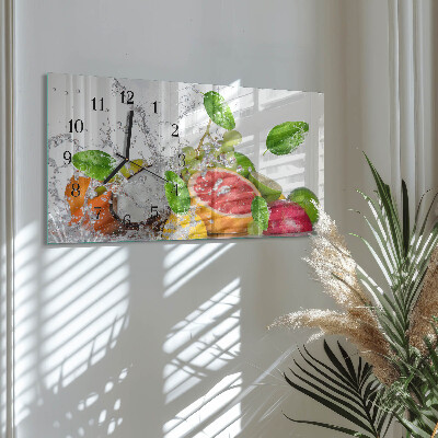 Horloge rectangulaire horizontale Fruits Sur L'Eau