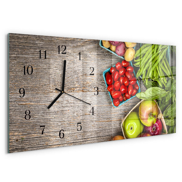 Horloge rectangulaire horizontale Légumes