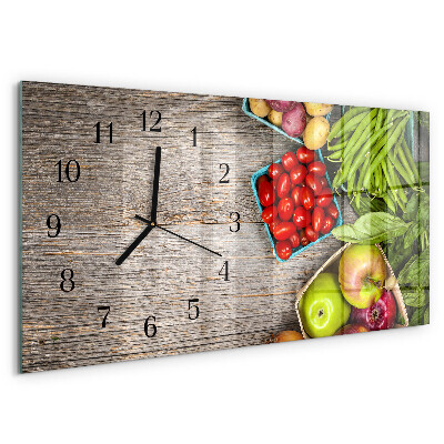 Horloge rectangulaire horizontale Légumes