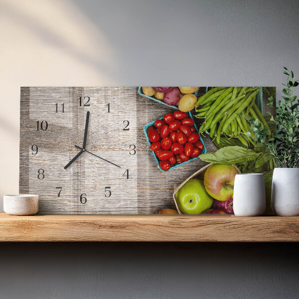 Horloge rectangulaire horizontale Légumes