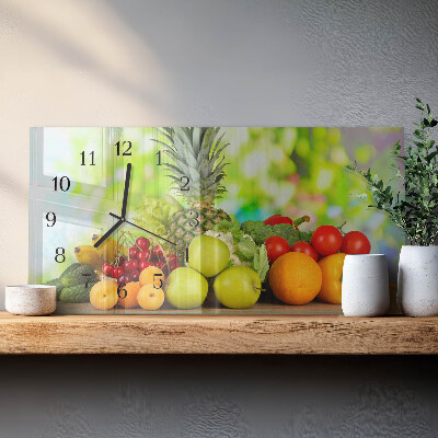 Horloge rectangulaire horizontale Fruits Et Légumes