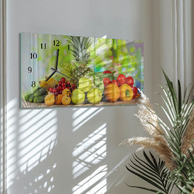 Horloge rectangulaire horizontale Fruits Et Légumes