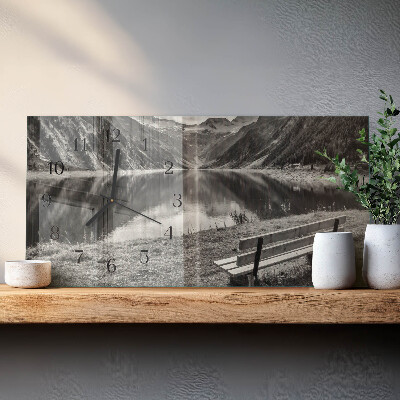Horloge rectangulaire horizontale Montagnes Paisibles