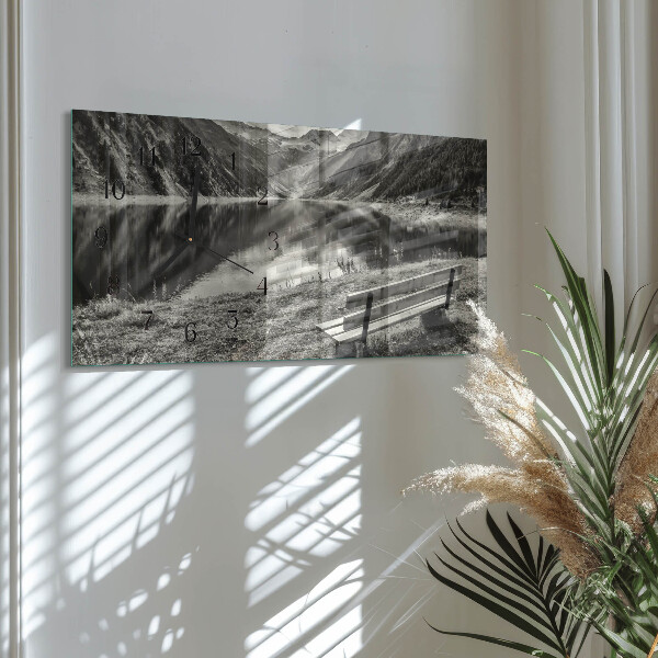 Horloge rectangulaire horizontale Montagnes Paisibles