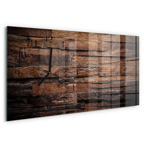 Horloge rectangulaire horizontale Bois