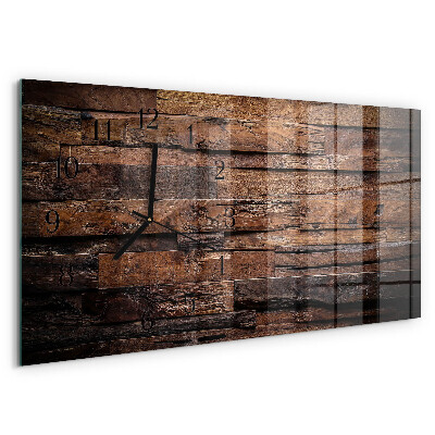 Horloge rectangulaire horizontale Bois