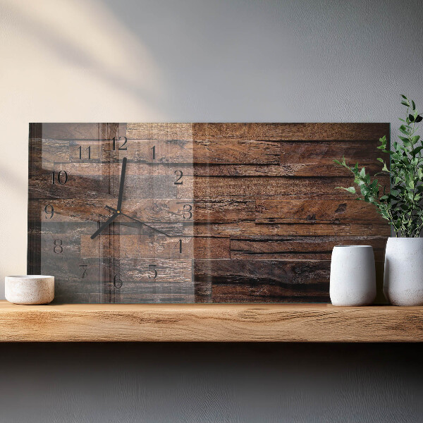 Horloge rectangulaire horizontale Bois