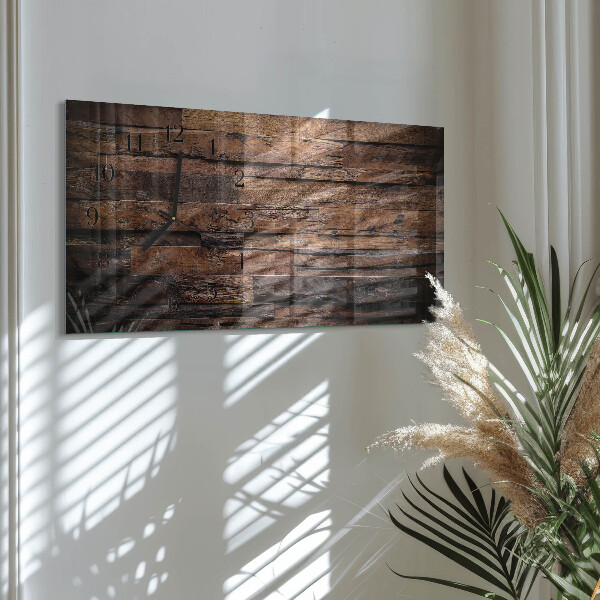 Horloge rectangulaire horizontale Bois