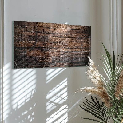 Horloge rectangulaire horizontale Bois