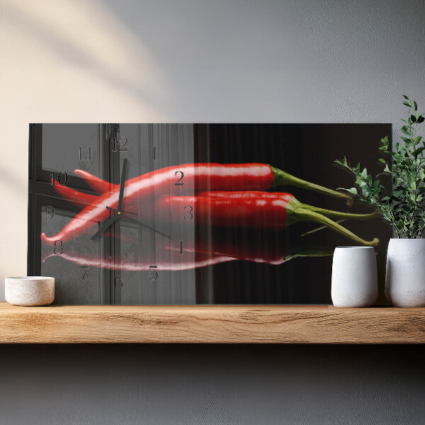 Horloge rectangulaire horizontale Piments