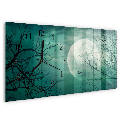 Horloge rectangulaire horizontale Lune