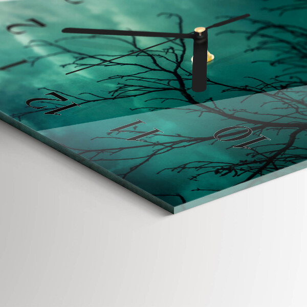 Horloge rectangulaire horizontale Lune