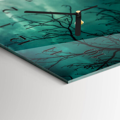 Horloge rectangulaire horizontale Lune