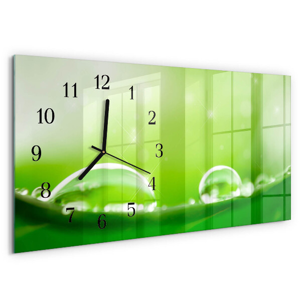 Horloge rectangulaire horizontale Gouttes D'Eau