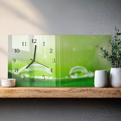 Horloge rectangulaire horizontale Gouttes D'Eau